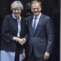 British PM May, EU’s Tusk meet on Brexit, talks positive on both sides