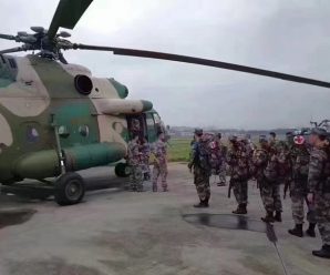 Soldiers and medical team arrive at landslide site for rescue operations