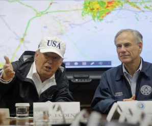 Trump surveys devastated Texas as Harvey rages on