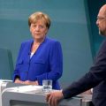 Merkel defends refugee policy as Schulz attacks in TV debate