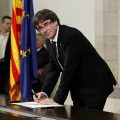 Catalan leader signs document declaring independence from Spain