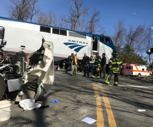 Train carrying US Republican lawmakers hits truck in Virginia, one dead