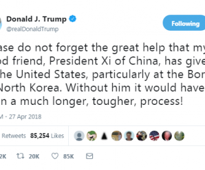 Trump: Optimistic on Korea, lauds Xi Jinping’s ‘great help’